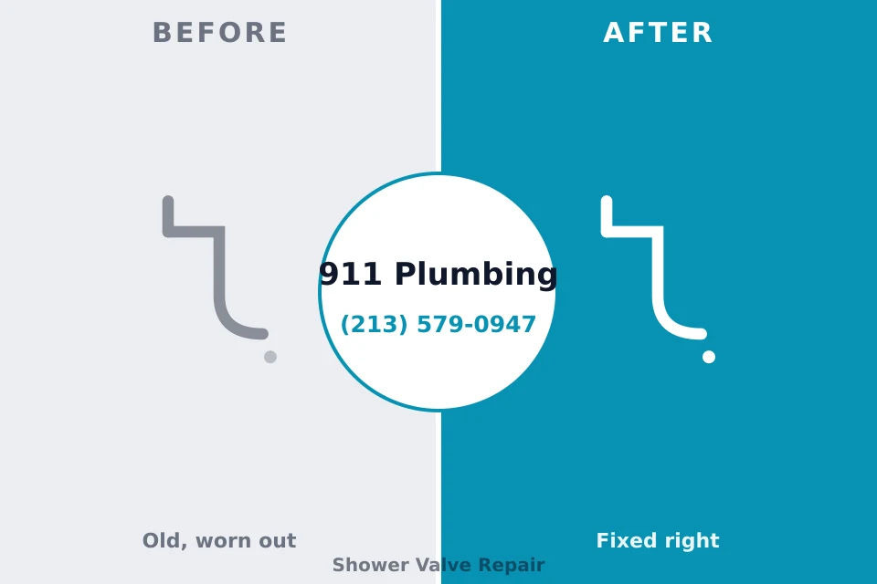 Before and after: plumbing repair Tuckahoe, VA
